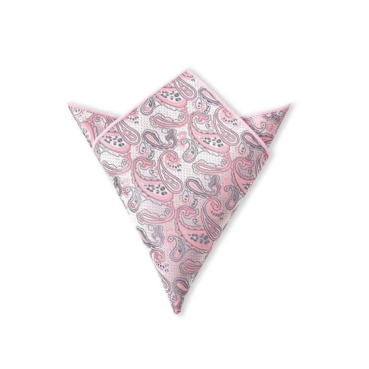 YiLi Pastel Paisley Jacquard Pocket Squares - Set Of Two