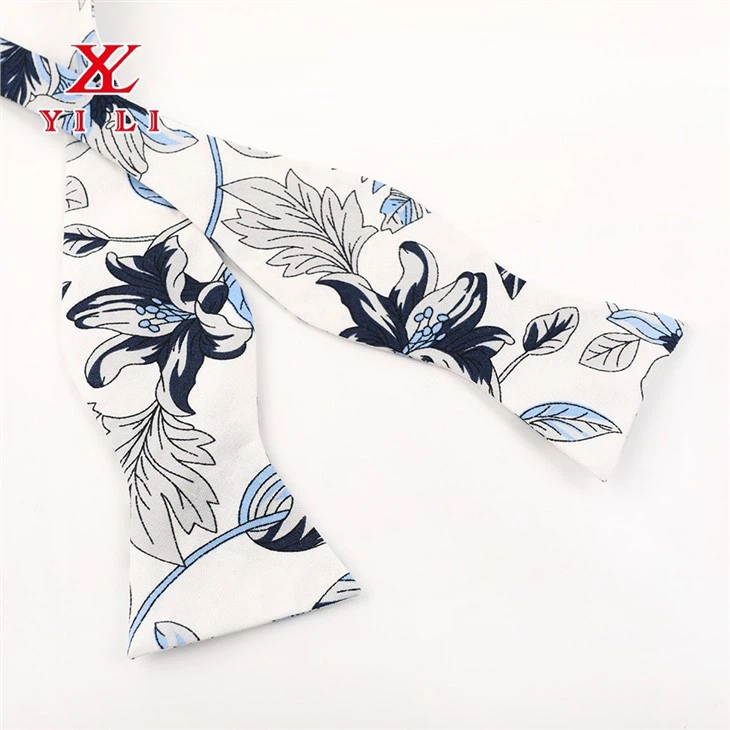Floral Tuxedo Wedding Bow Tie